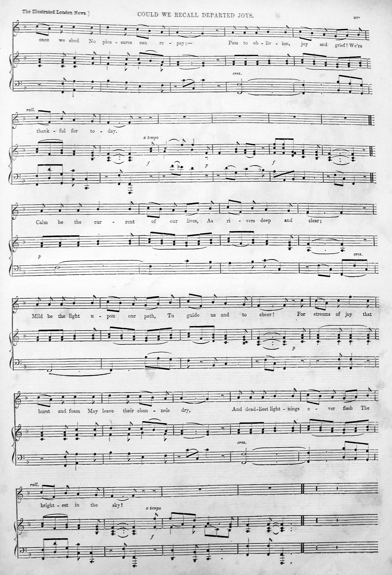 could we recall parted joys may 1 1852 2